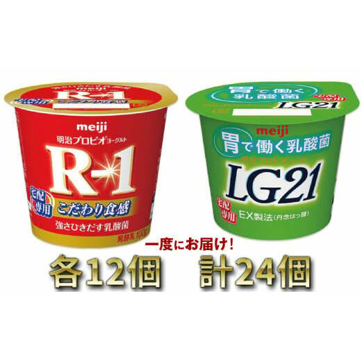 明治R-1ヨーグルト 12個・LG21ヨーグルト 12個茨城県守谷市11000卵・乳製品その他卵・乳製品