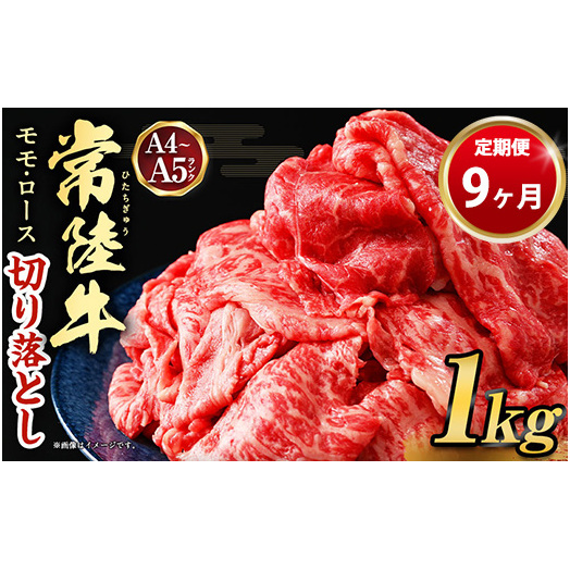 【定期便 9ヶ月】【常陸牛】切り落とし1kg(茨城県共通返礼品 茨城県産)茨城県守谷市108000肉牛肉