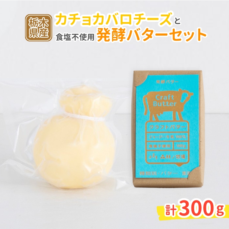 カチョカバロチーズと発酵バター(食塩不使用)セット 〔B-125〕栃木県那須町10000卵・乳製品チーズ