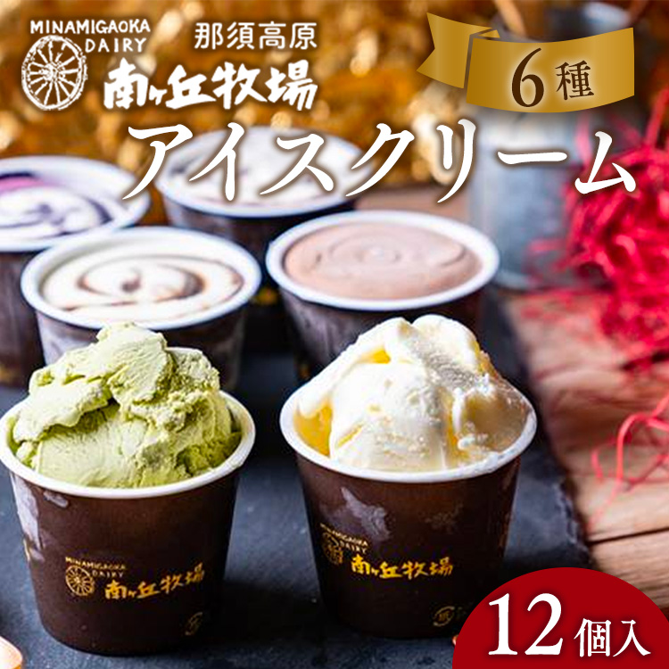 南ヶ丘牧場 アイスクリーム12個セット スイーツ アイス 高級アイス 詰め合わせ 乳牛 冷凍 那須町〔P-132〕栃木県那須町19000菓子・スイーツアイス・ジェラート