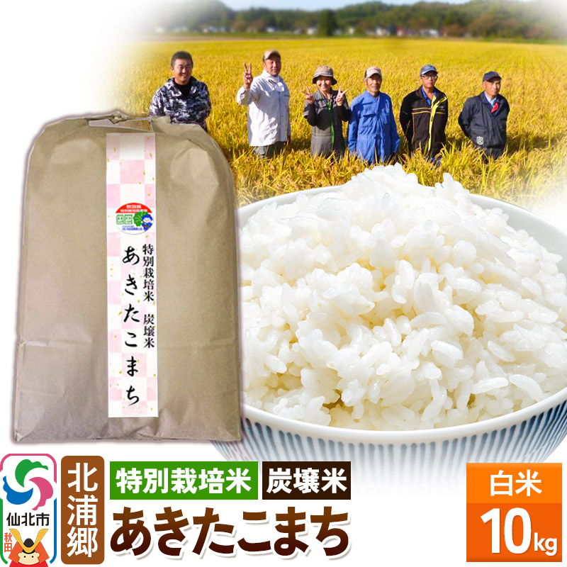 【特別栽培米 炭壌米 あきたこまち】令和7年産 新米 先行受付 白米 10kg秋田県仙北市26000米・パン白米