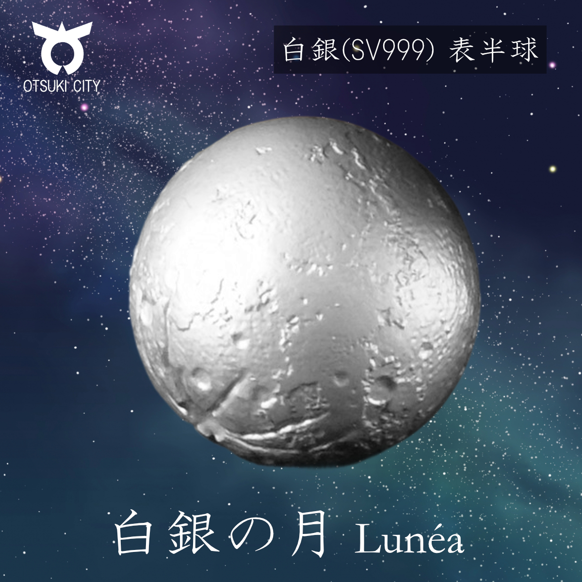 1081-029 SV999 白銀の月 表半球 Lunea(ルネア)山梨県大月市137000衣類・装飾品・工芸品その他 装飾品・工芸品