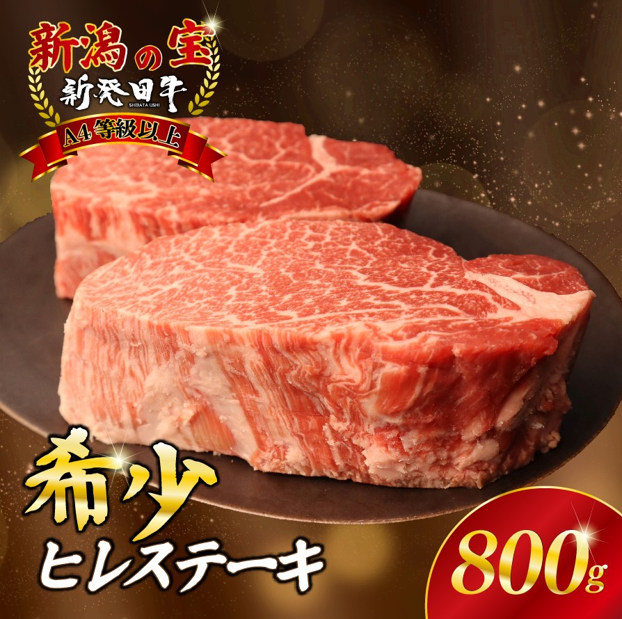 ヒレ肉 ヒレ ステーキ 800g フィレ  にいがた和牛 牛肉 和牛 新発田牛 赤身 焼肉 ふるさと納税 和牛 BBQ キャンプ 特選 贅沢 厳選和牛 ブランド牛 ギフト 贈答 お歳暮  新潟 新潟県 新潟産 新発