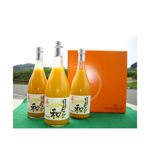 ZY6115n_果樹園紀の国 有田みかんの和 720ml×3本入和歌山県湯浅町12000お茶・飲料果汁・野菜飲料