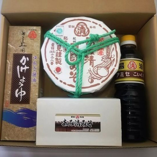 A6010n_紀州味めぐりセット (紀州金山寺味噌500g 濃口醤油500ml 刺身醤油360ml)【金山寺みそ 径山寺味噌 おかず味噌 国産 しょうゆ 濃口醤油 こいくち 刺身 さしみ 詰め合わせセット ギフト】和歌
