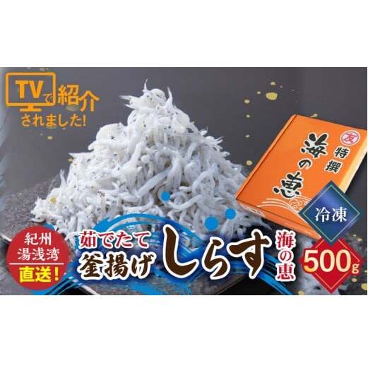 C6038n_まるとも海産【冷凍】紀州湯浅湾直送!海の恵み茹でたて 釜揚げしらす 500g和歌山県湯浅町9000魚介・海産物干物