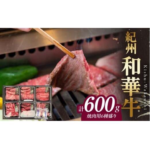 BN6128_紀州和華牛 焼肉用 食べ比べ 6種盛り 600g和歌山県湯浅町25000肉牛肉