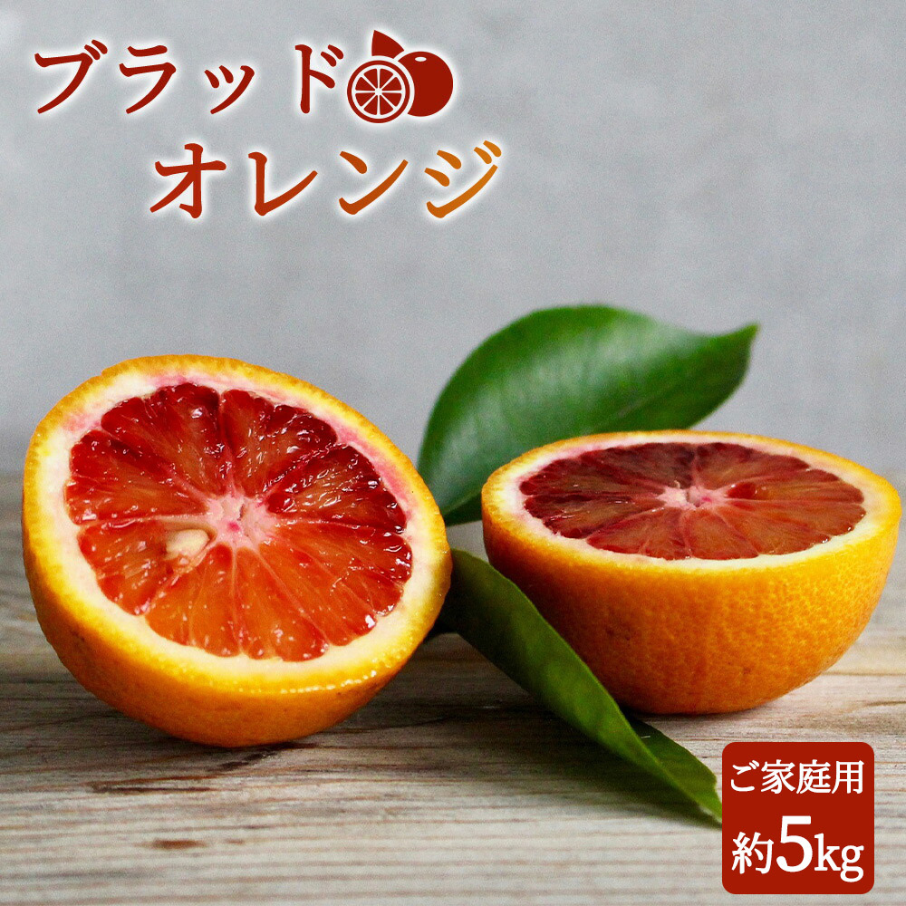 G7306_【2026年先行予約】希少な柑橘! 紀州 有田産 ブラッドオレンジ 5kg 【訳あり・ご家庭用】 和歌山県湯浅町20000果物・フルーツみかん・柑橘類
