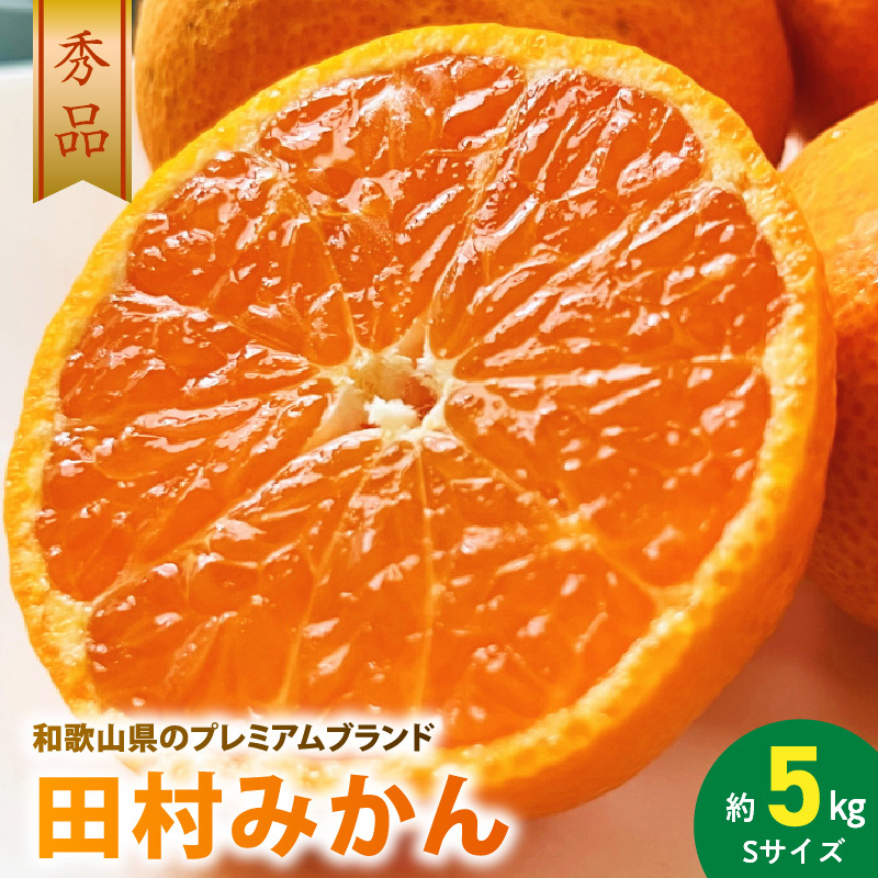 AB7309_ プレミアムブランド 田村みかん Sサイズ 秀品  約5kg _ 和歌山県産 小玉 小さい 蜜柑 ミカン フルーツ 果物 ギフト お歳暮 完熟和歌山県湯浅町17000果物・フルーツみかん・柑橘類