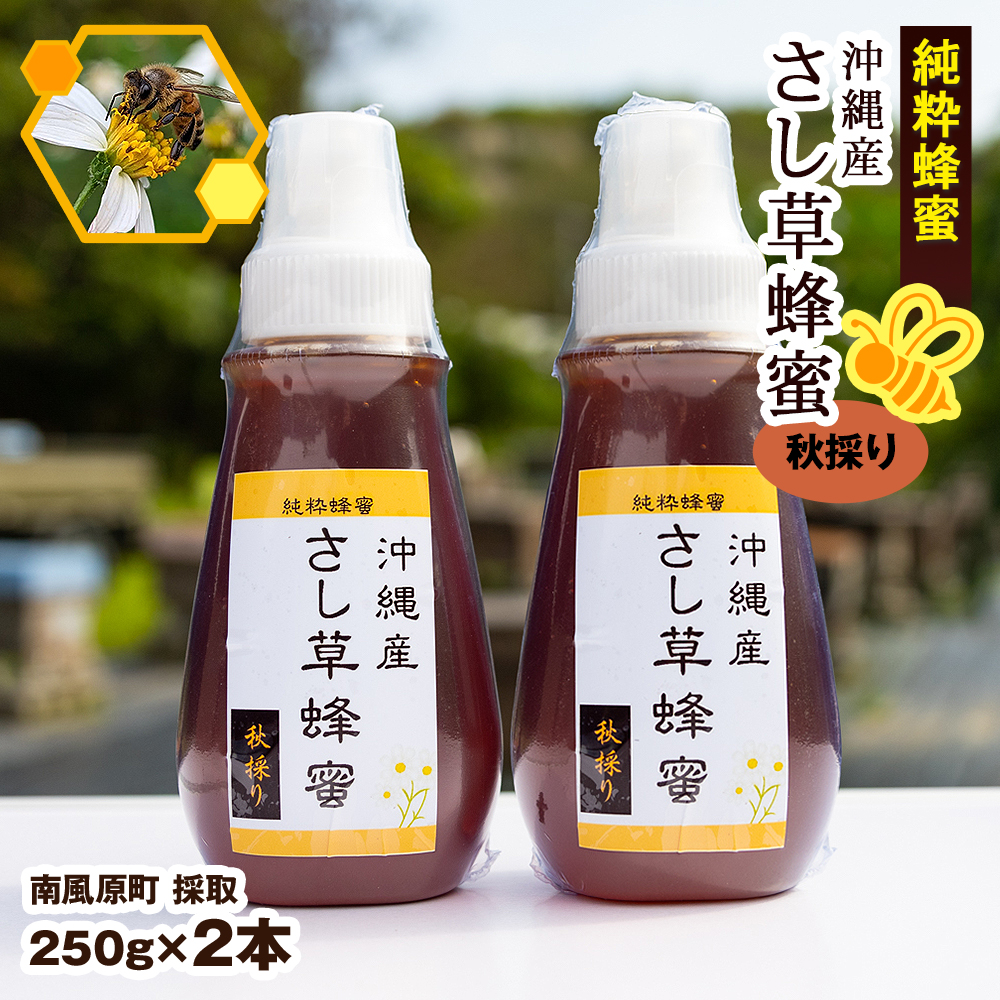純粋蜂蜜 沖縄産 さし草蜂蜜 秋採り 250g×2本 南風原町採取沖縄県南風原町18400鍋セット・総菜・加工食品ジャム・はちみつ
