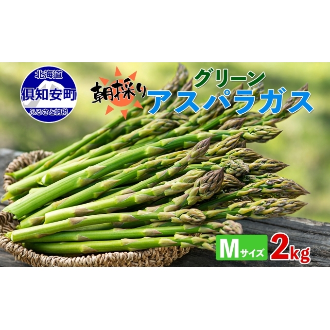 【2026年発送】 北海道 アスパラガス グリーン 2kg セット Mサイズ 春 限定 旬 朝採り 新鮮 野菜 アスパラ ギフト gift 産地直送 産直 お取り寄せ 詰め合わせ  倶知安町北海道倶知安町22000野菜・