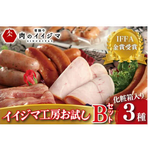 ハム ソーセージ 詰め合わせ IFFA金賞イイジマ工房お試しBセット 9000円 ウインナー ベーコン ローズポーク シャルキュトリー 敬老の日 ギフト対応【肉のイイジマ】 茨城県 水戸市(DU-93)茨