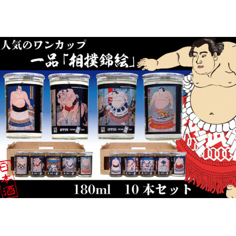 CQ-8 ◇人気のワンカップ◇一品「相撲錦絵」10本セット茨城県水戸市13000酒・アルコール日本酒