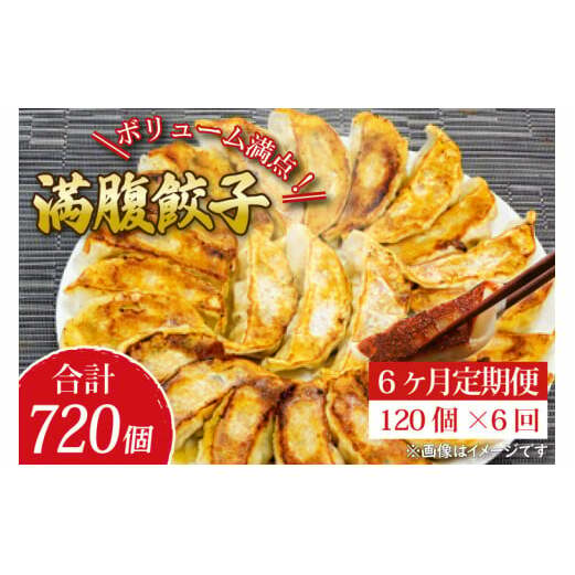 【6ヶ月定期便】リピーター続出!ボリューム満点!満腹餃子120個(3kg )×6回【老舗 大容量 国産 焼き餃子 冷凍 ぎょうざ ギョーザ 冷凍餃子 簡単調理 惣菜 おかず 水戸市 水戸 茨城県 】(