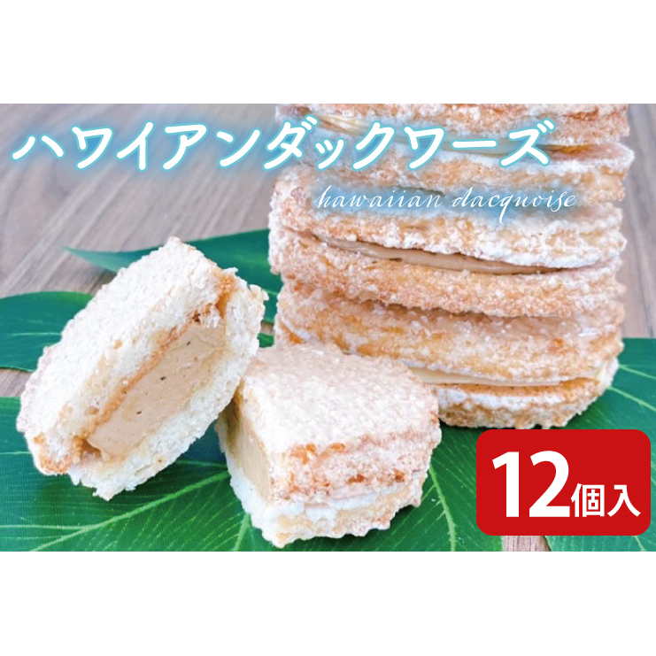 【数量限定】ハワイアンダックワーズ12個【ダックワーズ ハワイ ハワイアンソルト ライオンコーヒー リリコイ パッションフルーツ スイーツ 水戸市 茨城県 10000円以内 1万円以内】(KT-2)