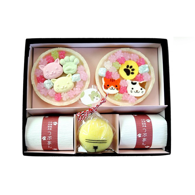 〈京の老舗〉かわいい和スイーツ「ねこもにゃか」10箱セット〈スイーツ 和菓子 生菓子 最中 もなか 粒あん ゼリー 金平糖 こんぺいとう 和三盆糖 ねこ 猫 ギフト 贈り物 飲料 加工食品〉 お