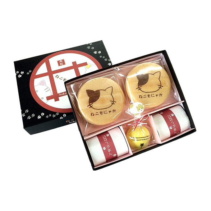 〈京の老舗和〉かわいい「和スイーツ」セット(ねこもにゃか&あにまろ&ラムネ金平糖)〈スイーツ お菓子 和菓子 生菓子 最中 もなか粒あん マシュマロ 白餡 金平糖 こんぺいとう ラム