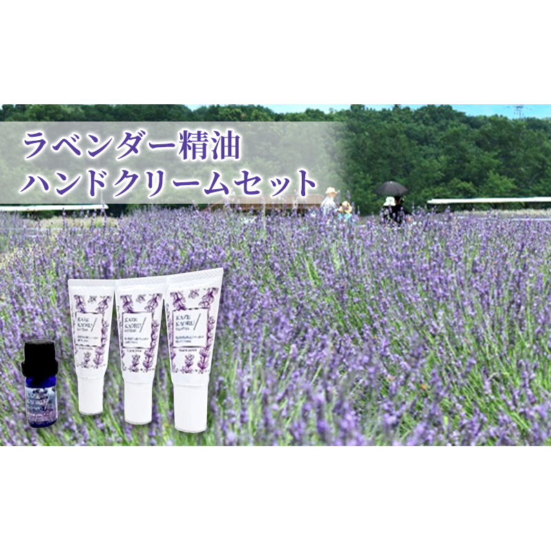 嵐山町産ラベンダー精油ハンドクリームセット 埼玉県嵐山町15000雑貨・日用品バス・洗面用品
