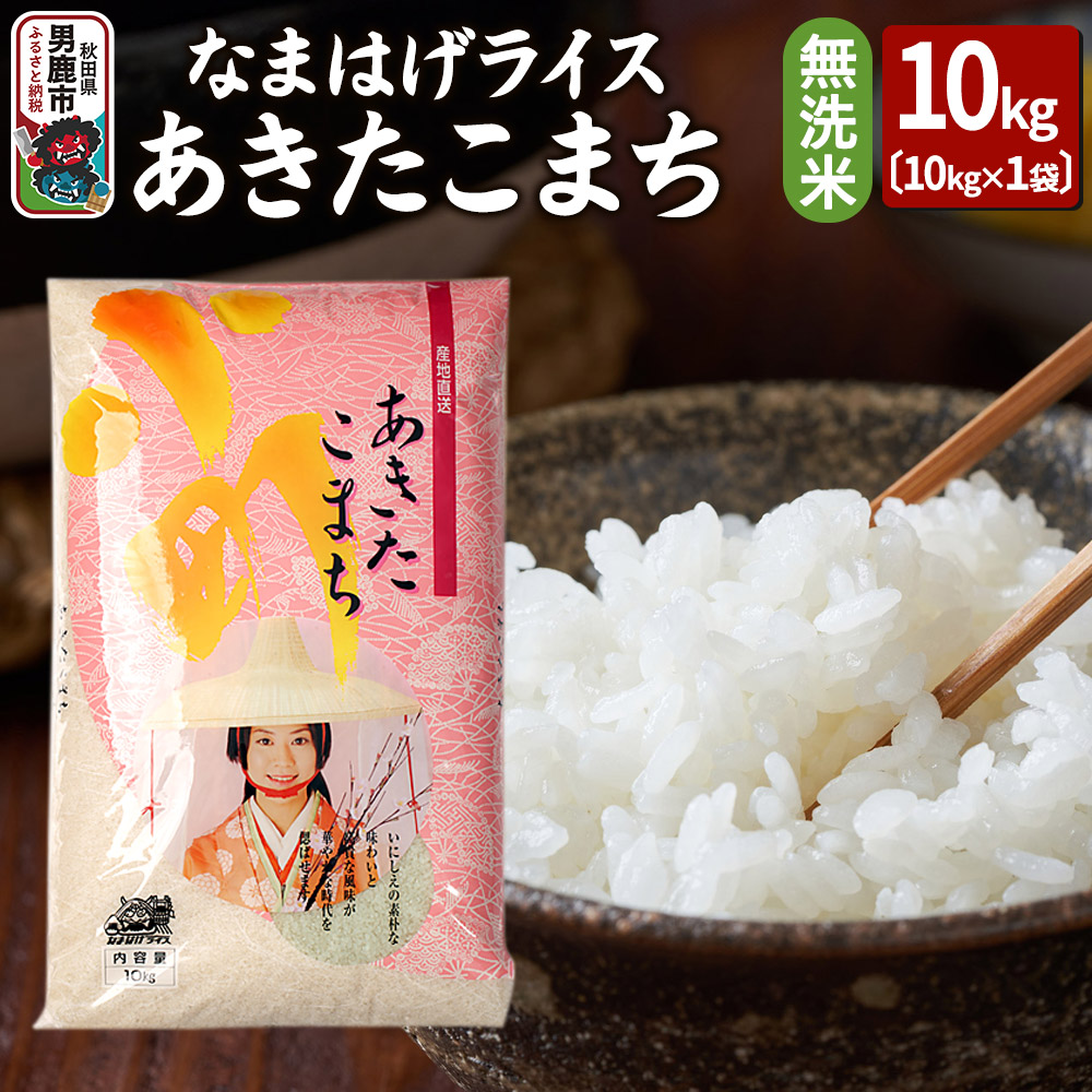 令和6年産『なまはげライス』あきたこまち 無洗米 10kg 吉運商店 秋田県 男鹿市 お米 お弁当 おにぎり秋田県男鹿市28200米・パン無洗米