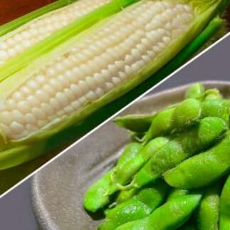 F018 枝豆とピュアホワイトのセット千葉県船橋市15000野菜・きのことうもろこし