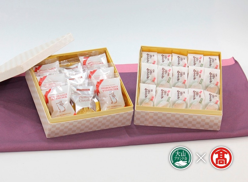 <寿製菓>白うさぎの玉手箱 お菓子詰合せ 因幡の白うさぎ・フィナンシェ(大山ブランド会)米子高島屋 24-DD1 0859鳥取県江府町24000菓子・スイーツ
