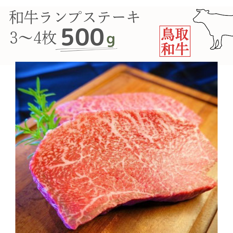鳥取和牛ランプステーキ 500g 鳥取県産 MK12 1003鳥取県江府町20000肉牛肉