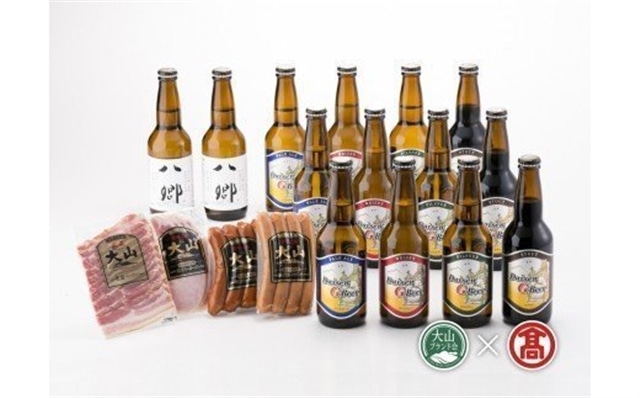 <大山Gビール>大山Gビール・大山ハム詰合せA (大山ブランド会)米子高島屋 44-AX3 0326鳥取県江府町44000肉