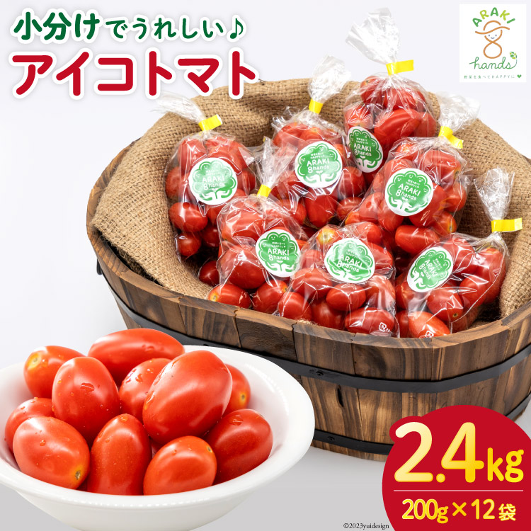 AH067【小分けでうれしい♪】アイコトマト2.4kg(200g×12袋)長崎県島原市11000野菜・きのこトマト