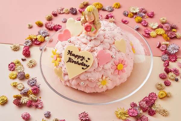 【Le Lis】プリンセスドール(ピンク)♪とびっきり可愛い芸術デコレーションケーキ5号(4〜6名様分)!もちろん美味しさにも自信!【冷凍でお届け・冷蔵解凍】愛知県大府市15000菓子・ス