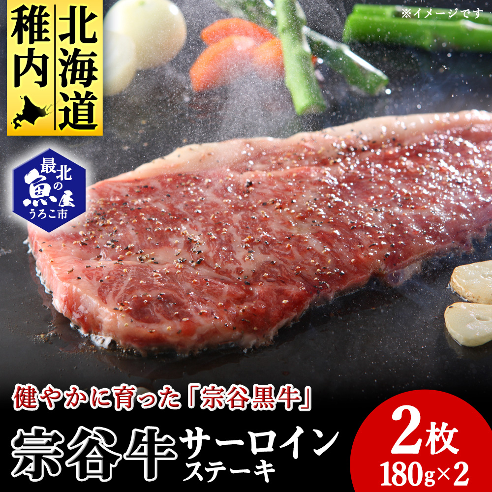 宗谷牛サーロインステーキ肉 180g×2枚北海道稚内市22500肉
