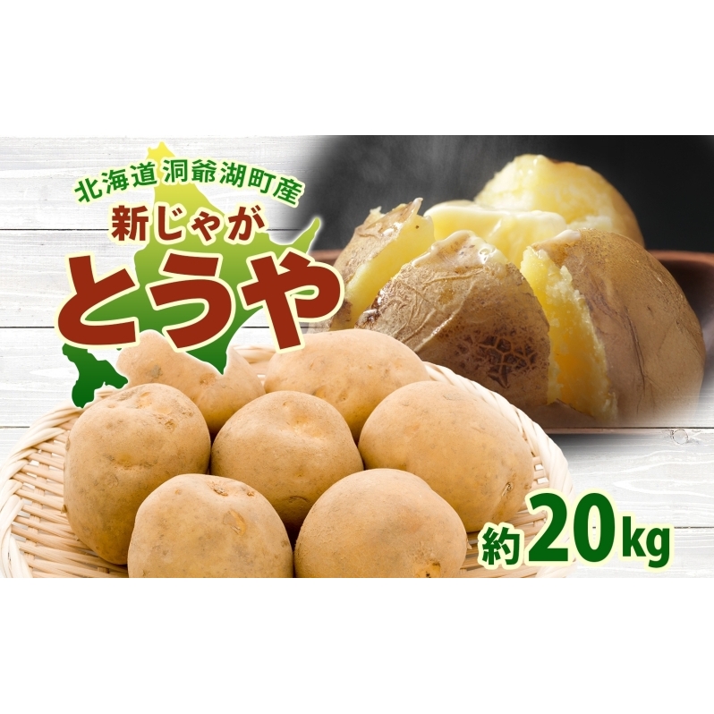 北海道 洞爺湖町産 新じゃがいも とうや 約20kg  Mサイズ以上混載 北海道産 新じゃが じゃがいも いも ジャガイモ 馬鈴薯 黄爵 芋 旬 野菜 農作物  産地直送 常温 洞爺湖町北海道洞爺湖町16000