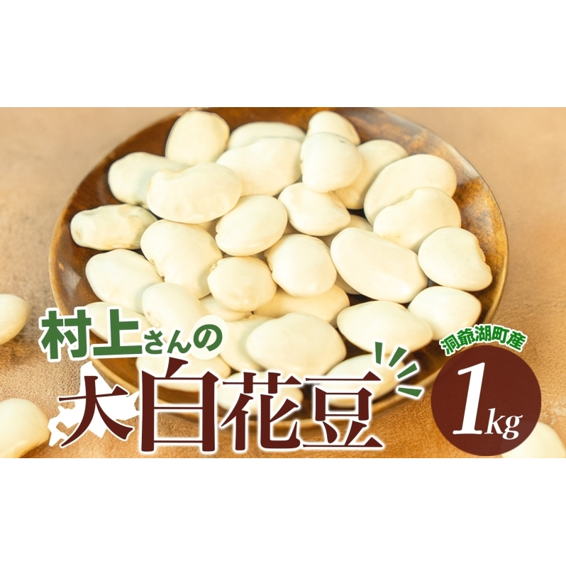 洞爺湖町産 白花豆 約1kg 2025年11月上旬から順次出荷 北海道産 高級 菜豆 ベニバナインゲン 花豆 豆 マメ まめ 大粒 大白花豆 国産 煮豆 スープ 調理 アレンジ お取り寄せ 北海道 洞爺湖町北海