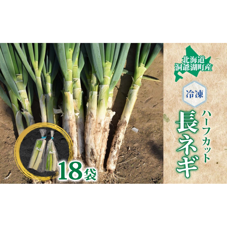役に立ちます 冷凍カット野菜 長ねぎ1/2分×18袋 長ネギ 冷凍 カット 野菜 小分け 時短 弁当 簡単 調理 便利  国産 北海道 洞爺湖町北海道洞爺湖町10000野菜・きのこ玉ねぎ・ねぎ
