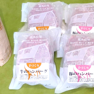 11-147 喜多牧場の手づくり牛・豚ハンバーグ4パック北海道紋別市11000肉加工肉(ハム・ソーセージ等)