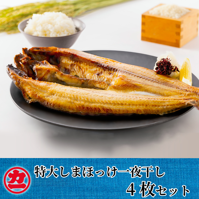 15-270 脂の乗った特大しまほっけの一夜干し4枚セット北海道紋別市15000魚介・海産物その他 魚介・海産物