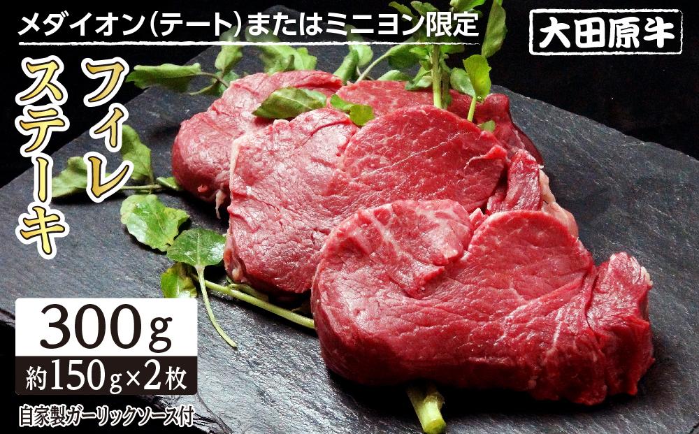 大田原牛 フィレ ステーキ【メダイオン(テート)またはミニヨン限定】 2枚セット | ブランド牛 和牛 牛肉 ヒレ 高級 ステーキ 300g栃木県大田原市59000肉牛肉