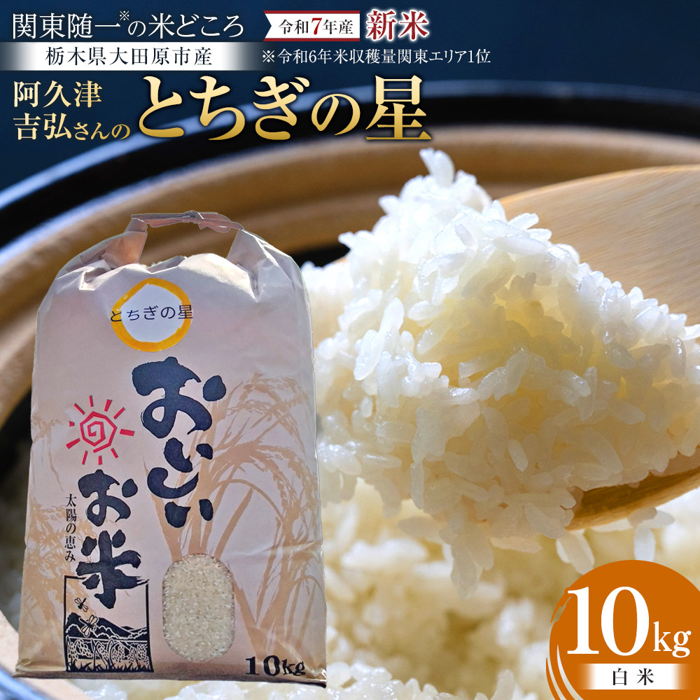 【令和7年産 先行受付】≪2025年9〜10月発送≫阿久津吉弘さんのとちぎの星白米10キロ| 栃木県 大田原市 お米 こめ 白米 食品栃木県大田原市27000米・パン白米
