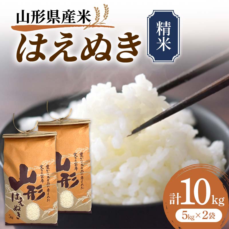 《先行予約》令和7年産 山形県産米 はえぬき 10kg(5kg×2) 精米 米 お米 おこめ 山形県 新庄市 F3S-2505山形県新庄市33000米・パン白米