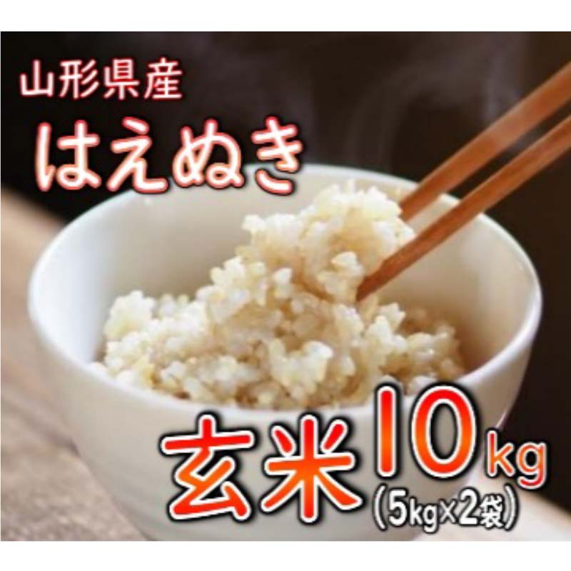 【令和7年産】 山形県産 はえぬき 玄米 10kg(5kg×2) 米 コメ こめ F3S-2549山形県新庄市24000米・パン玄米・雑穀米・もち米・餅