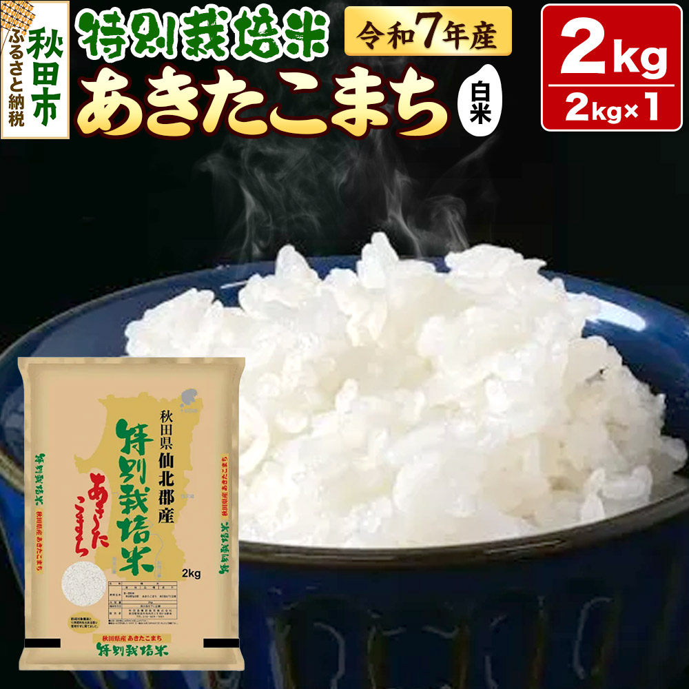 令和7年産 秋田県産特別栽培あきたこまち 2kg秋田県秋田市15500米・パン白米