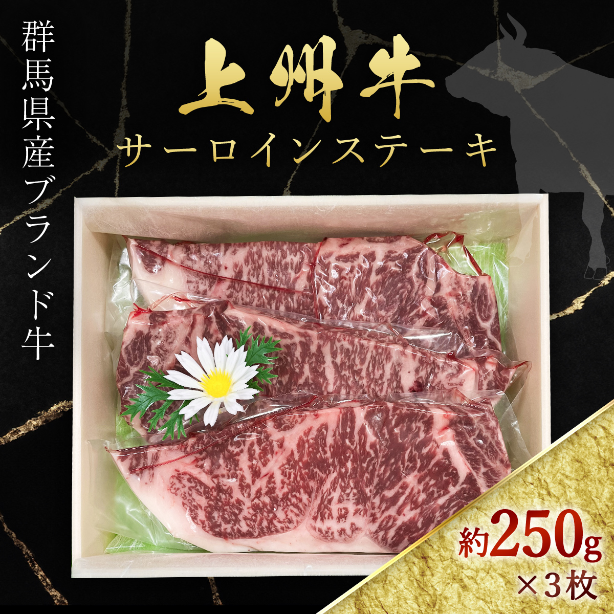 上州牛サーロインステーキ(約250g×3枚) ANP003群馬県安中市22000肉牛肉