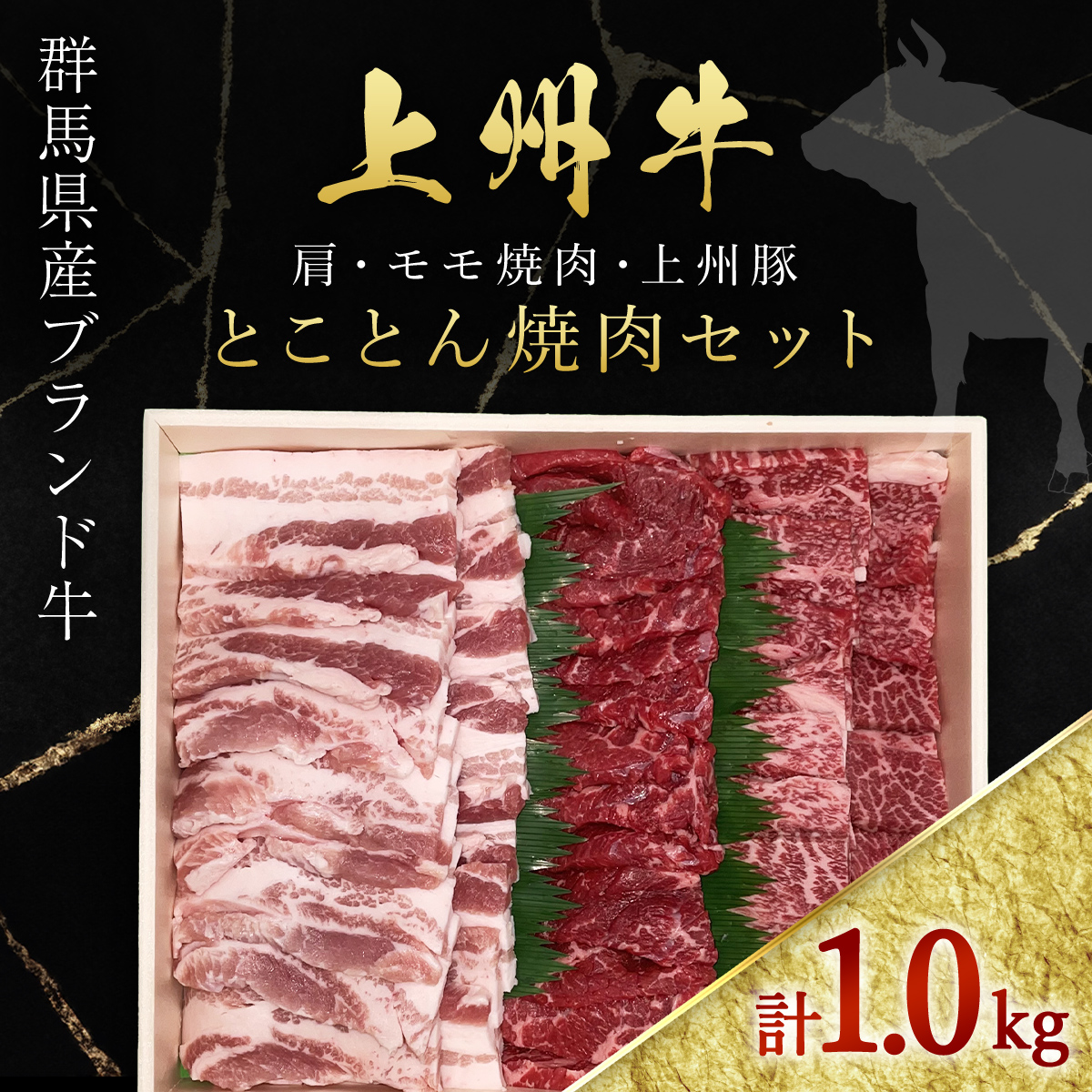 上州牛肩・モモ焼肉・上州豚とことん焼肉セット ANP005群馬県安中市12000肉牛肉