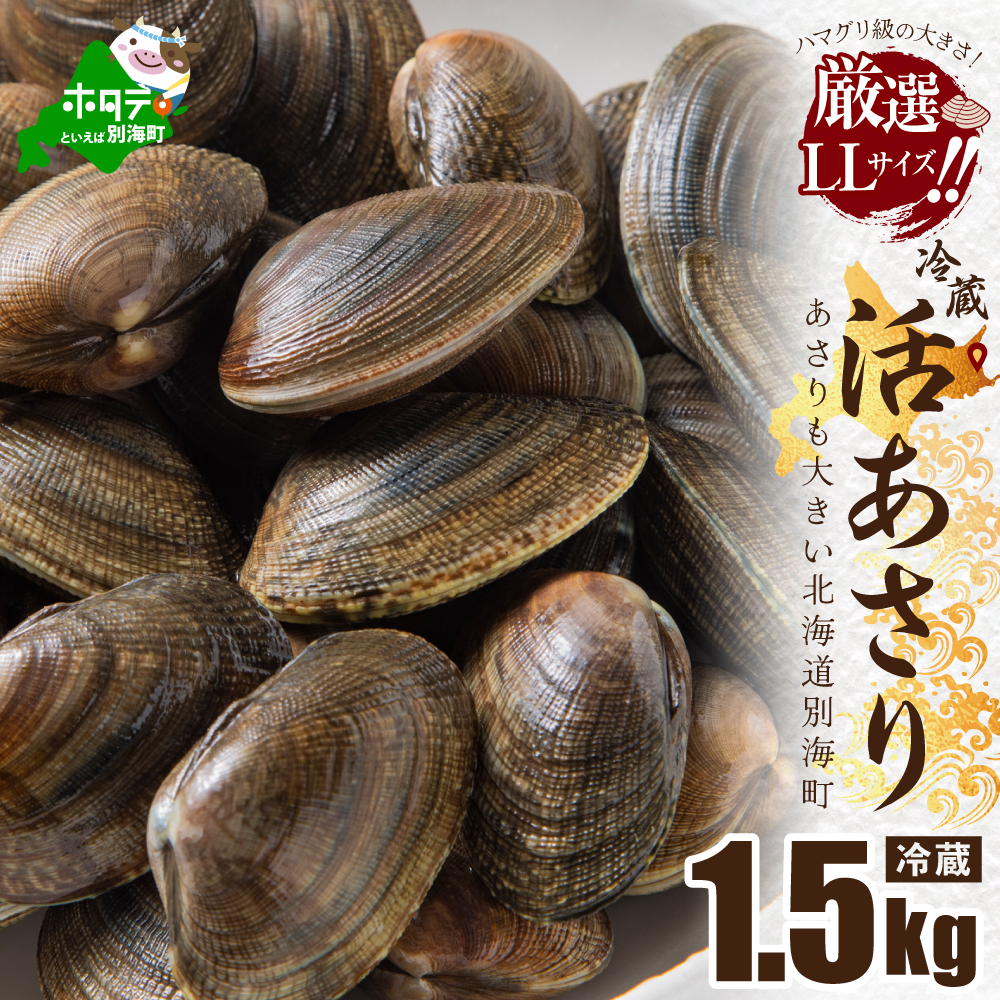 北海道 道東産 活アサリ中 1.5kg【SS0000019】北海道別海町12000魚介・海産物貝類