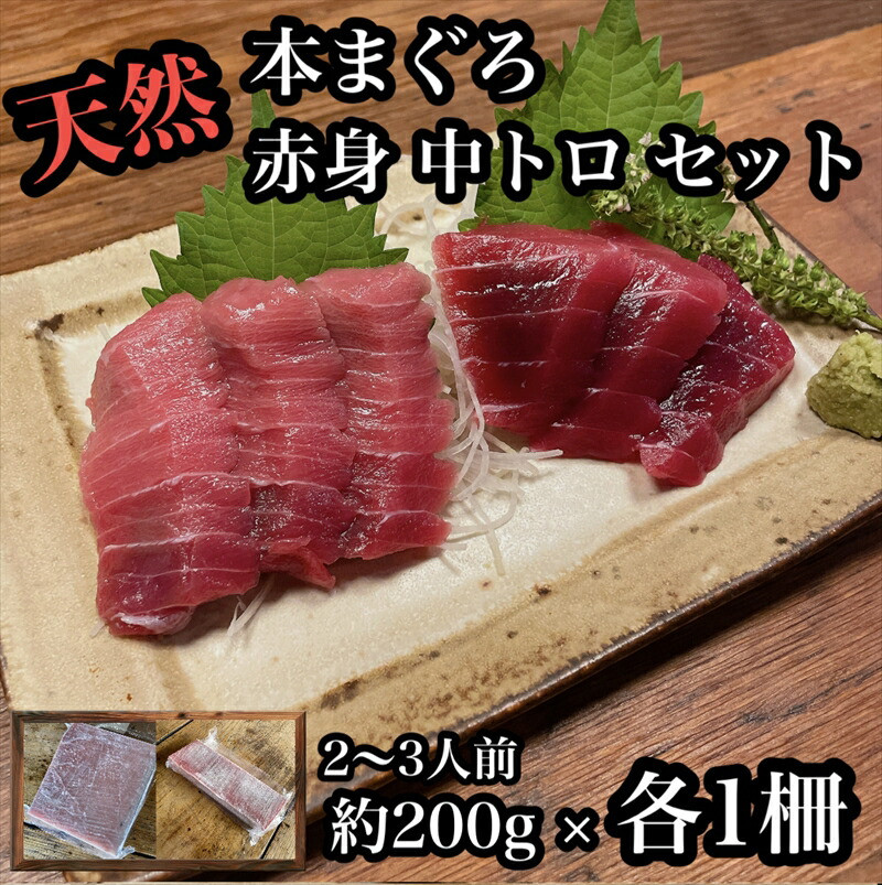 貴重な天然本鮪 赤身 約200g 中トロ 約200g 各1柵 2 3人前●赤身はマグロの中心部天身を使用!中とろの脂はくどくない上質な脂!【赤身 天身 惣菜 海鮮 お取り寄せ 御中元 お中元 お歳暮 父の