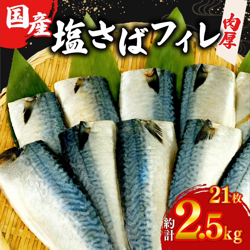 国産 塩サバ フィレ 【選べる内容量】 約2.5kg 21枚 小分け 個包装 鯖 天然 切り身 半身 肉厚 魚介 海鮮 冷凍 さば サバ フィーレ ご家庭用 贈答品 高級 人気 おかず おつまみ 静岡県 沼津市静岡