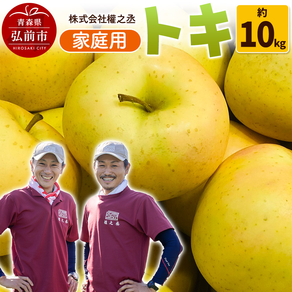 【25年9月〜発送】りんご 權之丞farm トキ 家庭用 約10kg(24〜40玉程度)青森県弘前市35000果物・フルーツりんご・梨