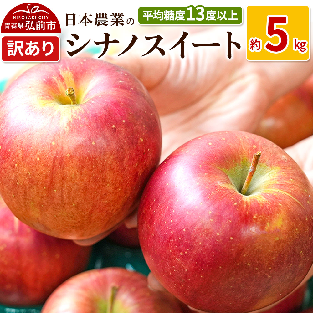 【25年11月〜発送】りんご 平均糖度13度以上! シナノスイート 約5kg 訳あり【先行受付】 青森 果物 フルーツ 林檎 リンゴ くだもの 不揃い 規格外 予約青森県弘前市13000果物・フルーツりんご