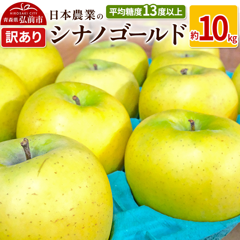 【25年11月〜発送】りんご 平均糖度13度以上! シナノゴールド 約10kg 訳あり【先行受付】 青森 果物 フルーツ 林檎 リンゴ くだもの 不揃い 規格外 予約青森県弘前市17000果物・フルーツりん