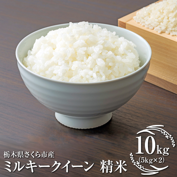 令和7年度 栃木県さくら市産ミルキークイーン 精米10kg(5kg×2)|米 白米 コメ こめ 菜っ葉館※2025年11月上旬頃から順次発送予定栃木県さくら市30000米・パン白米