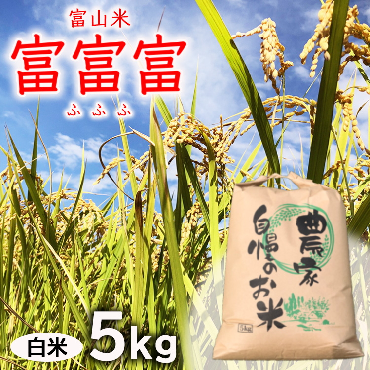 【新米予約】農家直送「 富富富 」5kg（白米）｜富山米 ふふふ ※北海道・沖縄・離島への配送不可 ※2024年9月下旬頃より順次発送予定 | 富山県魚津市  | JRE MALLふるさと納税